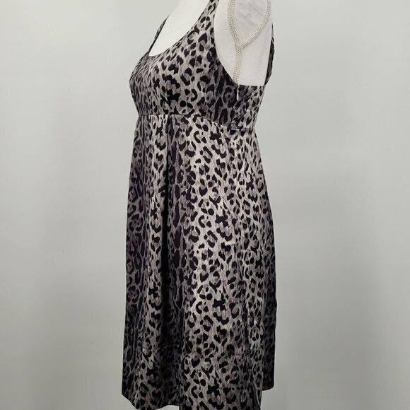The Limited 100% Silk Sleeveless Leopard Print Dress - Picture 5 of 10